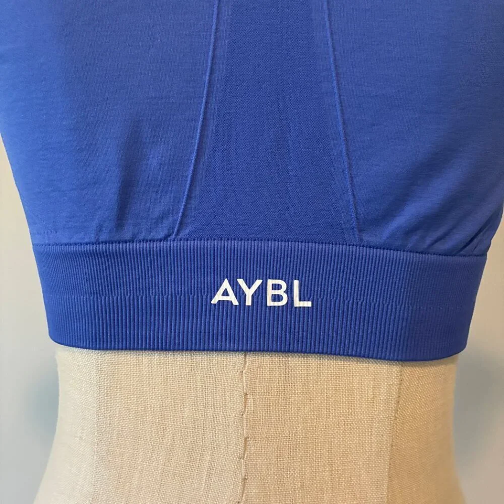 AYBL Empower Seamless Women's Blue Crop Top